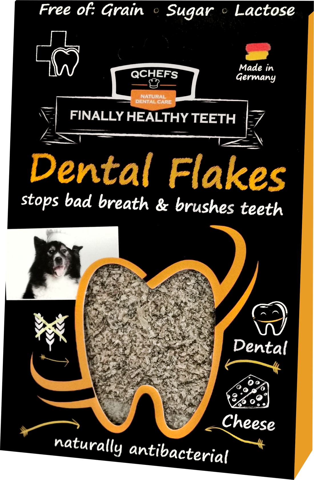 QCHEFS Dog Treat Dental Flakes