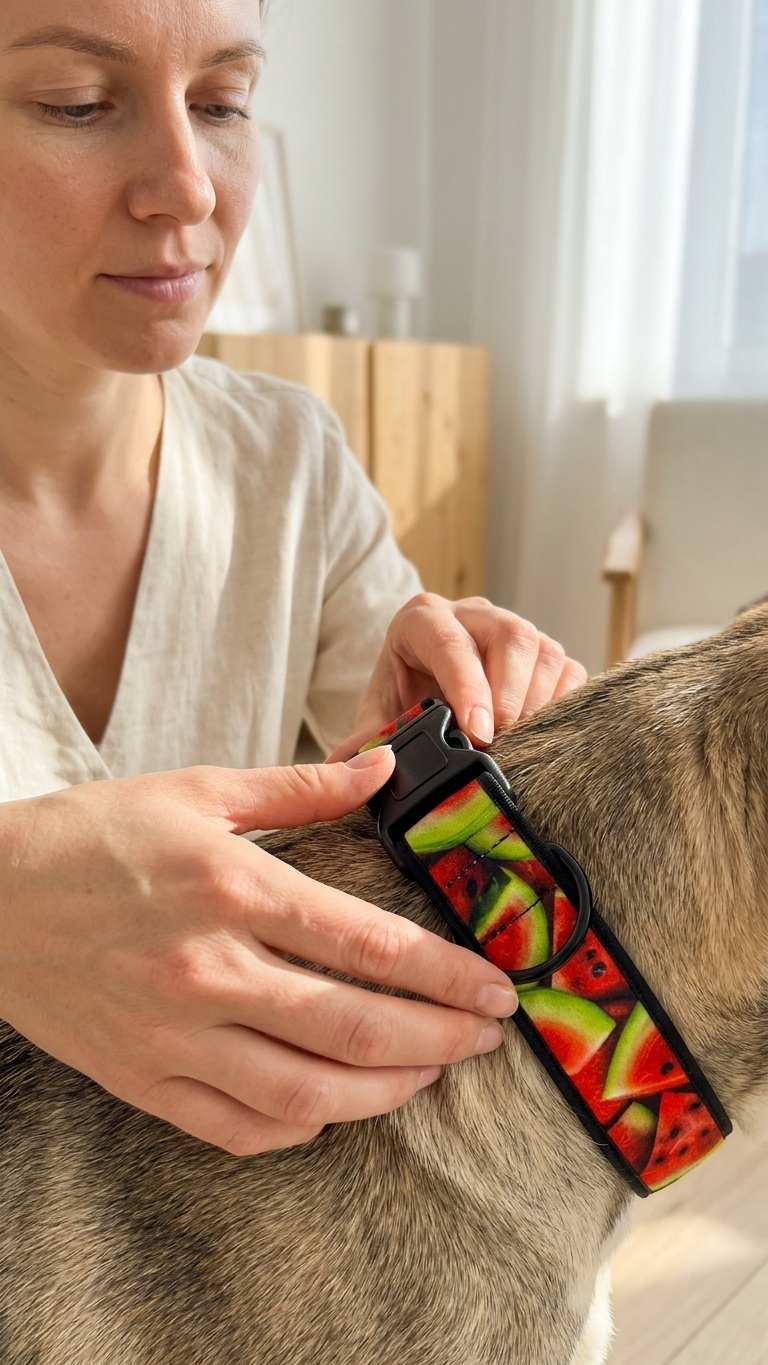Watermelon Wide Dog Collar